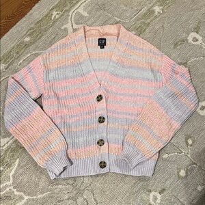 GAP Women's Pastel Striped Cardigan